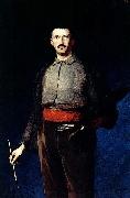 Ludwik de Laveaux Self-portrait with a palette USA oil painting artist